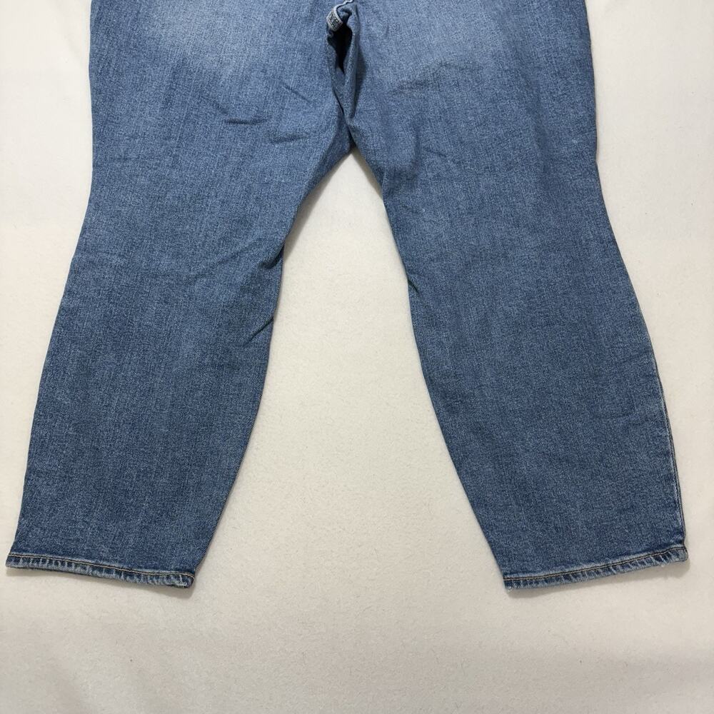 Old Navy Women's 20 High Rise Curvy O.G. Straight Ripped Blue Jeans (40x28) - Picture 9 of 13